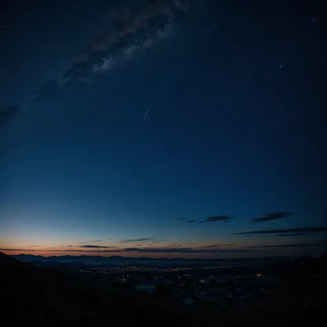 Night sky with few clouds 