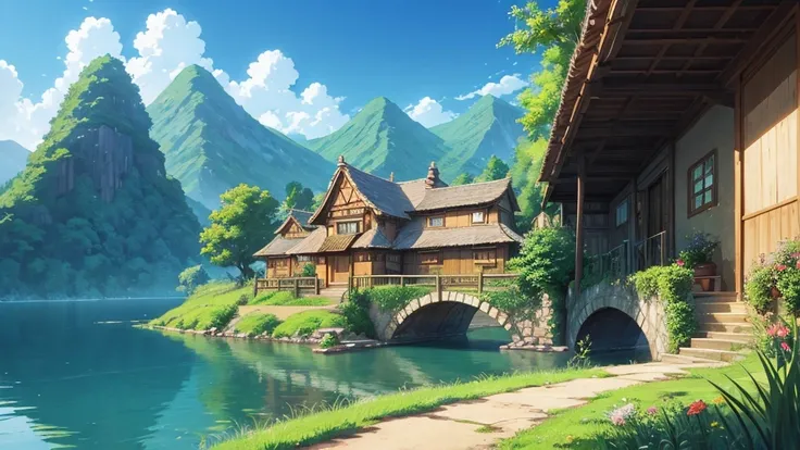 studio Ghibli, landscapes for LOFI music cover
