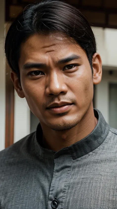 Face Indonesian man ultra realistic, high resolution,