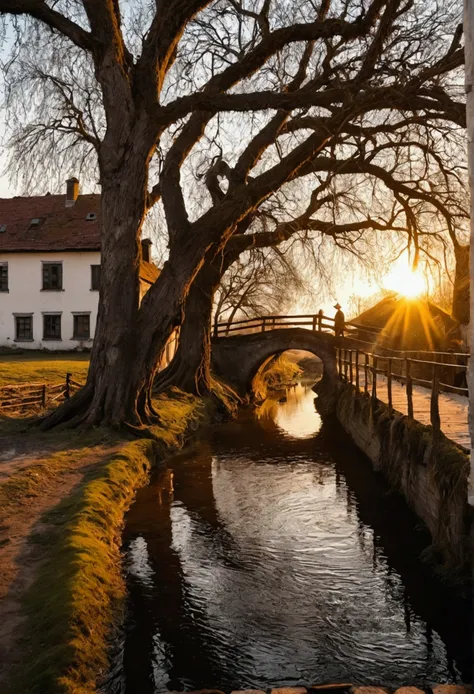 Withered Reben, Old trees, dark crows, small bridges and running water, People on the old street, West wind and thin horses, the sun sets, Inconsolable people are at the end of the world