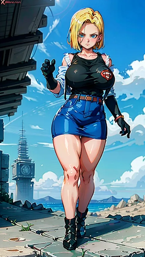 supergirl, pureerosface_v1, sticker of a girl from dc comic, full body, kim jung gi, , (gigantic breasts breasts 1.8),soul, digi...