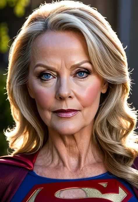 super old  jean smart supergirl; hd. photograph, ((realism)), extremely high quality raw photograph, ultra detailed photograph, ...