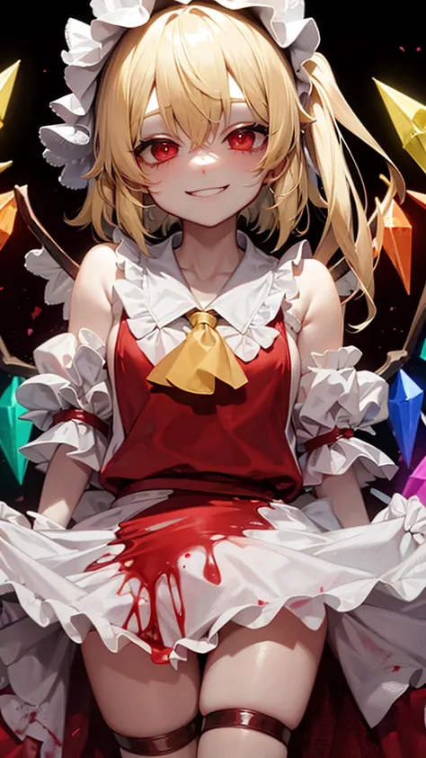 Flandre smiling while covered in blood