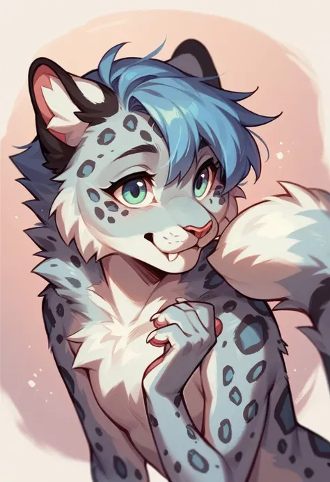 Cute snow leopard