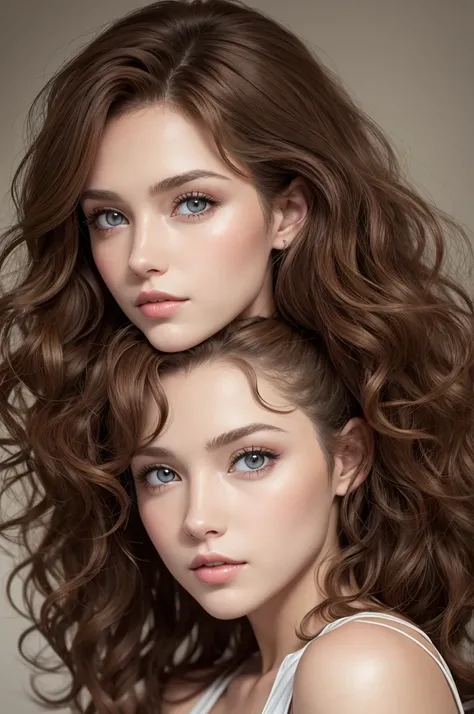 Make the wolwerine female version, with curly light brown hair and eyes of the same color