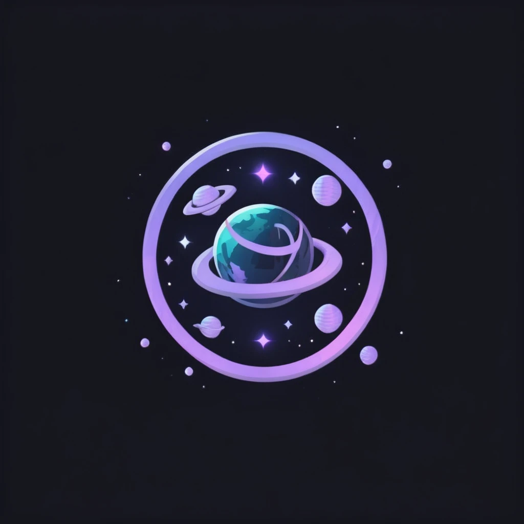 logo,
A logo for a 3D model company, character T, space-themed colors (black, purple, dark blue)
),LogoRedAF
,