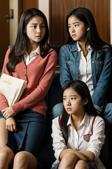 Two high school girls. Investing. Drama. Movie horrible 