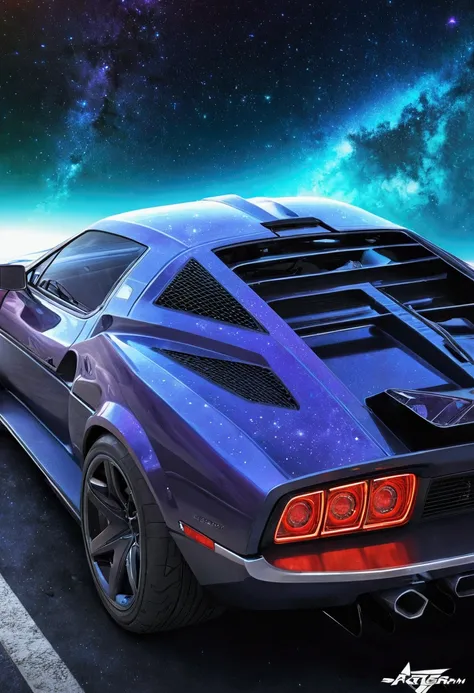 dream artgerm, Galaxy, Outer space, nebula, star, [cyber punk] Sports cars of the stars. (star:1.5),