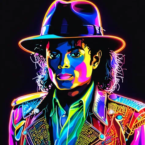 arte Michael Jackson neon