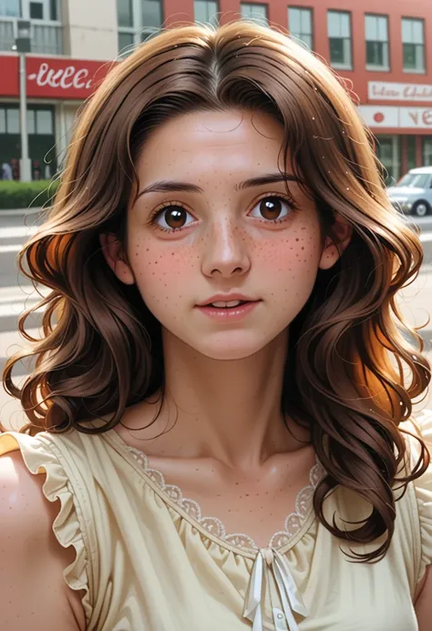 (gege:1.9), (woman), (brunette), (brown eyes), (freckles:1.4), score_9, score_8_up, score_7_up, score_6_up, 8k, very detailed, h...