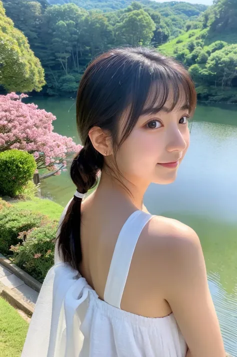 ((Highest quality)), ((masterpiece)), (detailed),Perfect Face,Japanese,landscape,Beauty,cute,Upper Body