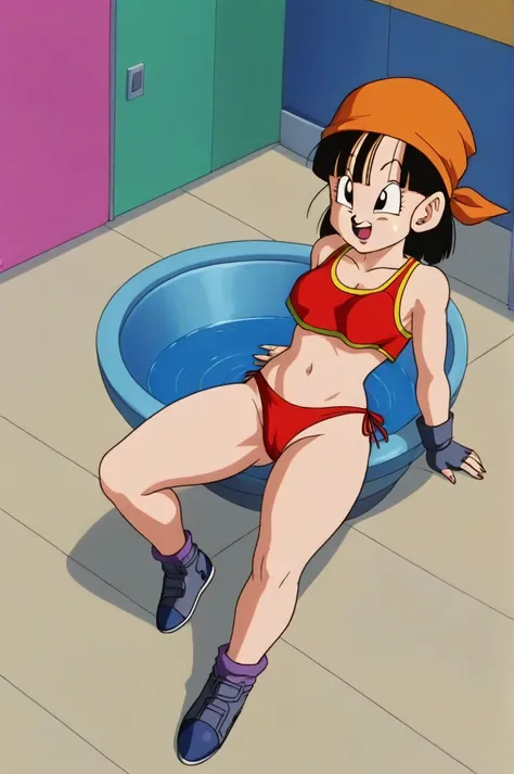 fountain_cheered up, score_9, score_8_above, score_7_above, cheered up screencap,8k, absurd resolution,
Pan (Dragon Ball), short hair, hits, black fur, black eyes,
urban landscape, sunlight, teeth, smile, medium tits, bouncing, medium ass, tits, wide hips,...