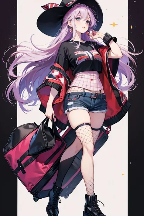 Minna has fair pale skin, and wavy purple hair that is waist length. She has big blue eyes and pale pink lips, Her accessories consist of a fluffy black sheep hat.

Her outfit consists of a black t-shirt that says "Misunderstood", She wears a denim shorts ...