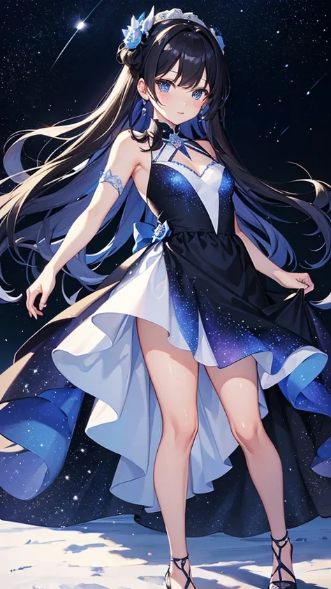 A dress like the night sky