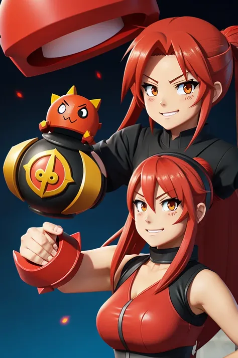 An anime version of Magma Mandy from Brawl Stars