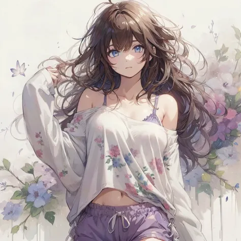 Official art using high-quality hand-drawn watercolor sketch techniques. (best quality,4k,8k,highres,masterpiece:1.2),ultra-detailed,beautiful detailed eyes,A girl with beautiful eyes, everyone, beautiful anime girl, cute anime girl, smooth anime art, anim...