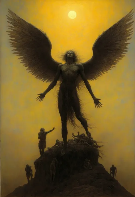 Mythical creatures, author：Zdzislaw Beksiński、Angels and Demons