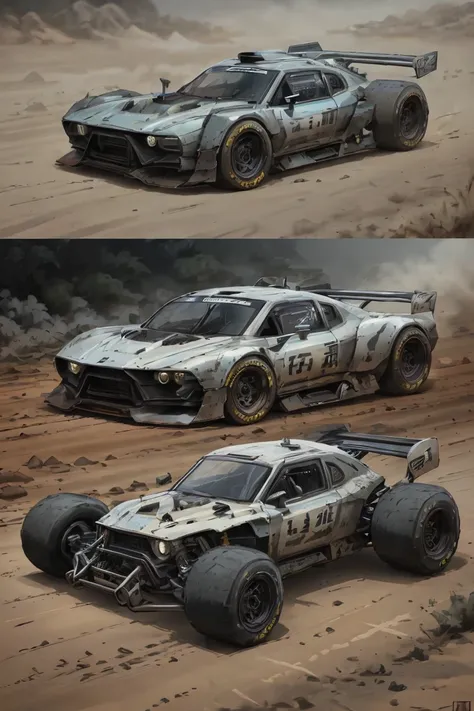 futuristic dirt track racing cars