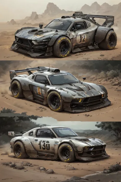 futuristic dirt track racing cars