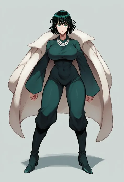 1womanl, fubuki(one punch man), big boobies, huge boobies, fully body, breasts out, (perfects eyes