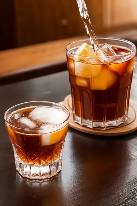 A drink made by mixing vodka with coffee liqueur and serving it in an old fashioned glass