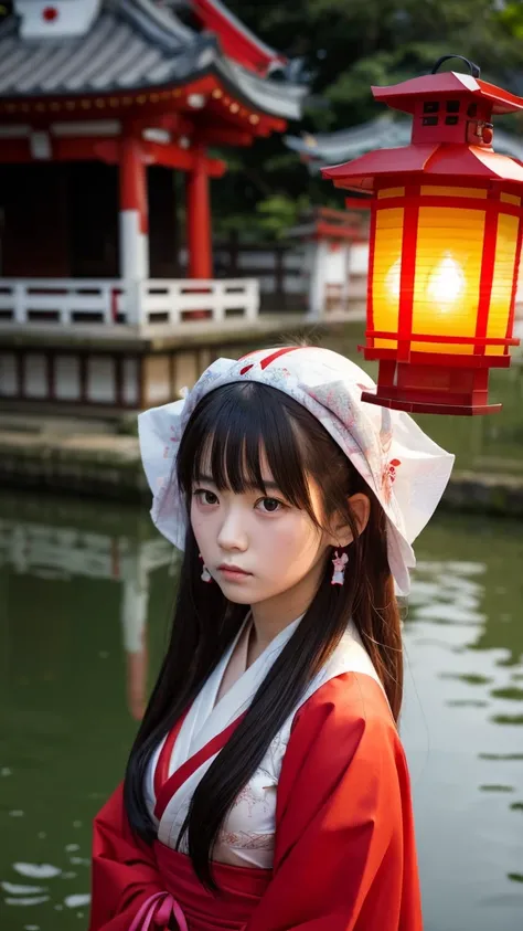 Lantern Floating: Sad-faced Shrine Maiden