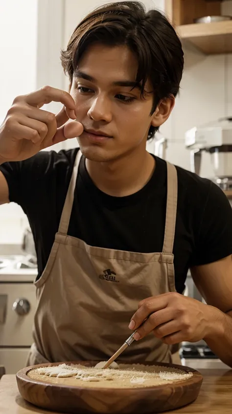 Boy baking