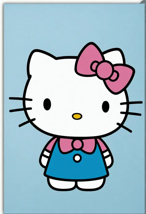 Hello kitty blue background sticker