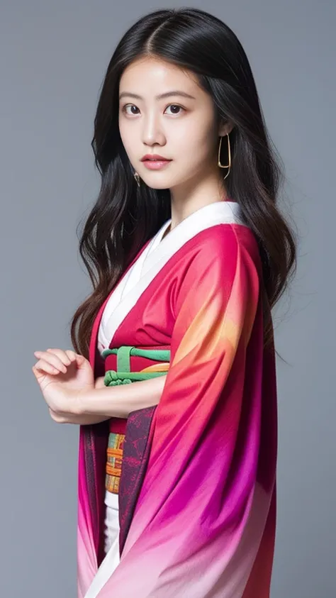 Cute Japanese female, (16 years old), (very cute face), white moist skin, looking at camera, melancholy expression,
BREAK,
Idol,
BREAK,
(wearing cute kimono: 1.3), (highly revealing kimono), very large earrings, short length,
BREAK,
(fighting pose: 1.3),
B...