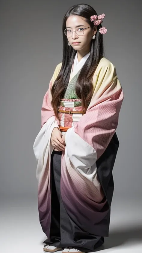 Cute Japanese woman, (16 years old), (very cute face), white moisturized skin, looking at the camera, melancholy expression, (glasses: 1.4),
BREAK,
Idol,
BREAK,
(wearing cute kimono: 1.3), (kimono with high exposure), very large earrings, short length,
BRE...