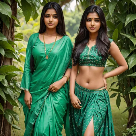 Indian hot girls age 24 with green background 