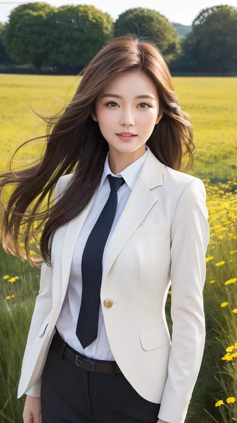 highest quality、genuine、Super detailed、finely、High resolution、8k wallpaper、one beautiful woman、、、light brown disheveled hair、wearing a business suit、sharp focus、perfect dynamic composition、beautiful and detailed eyes、thin hair、Detailed genuine skin texture...