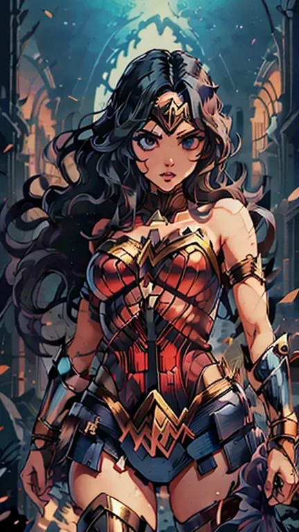 (dominican: caribbean:1girl: wonder woman), (extremely detailed cg unit 8k wallpaper),(master part), (best quality), (ultra deta...