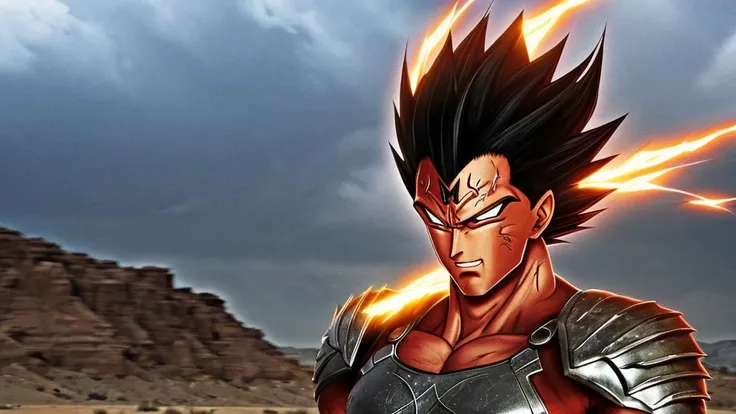 appearance:

hair: kazar has spiky black hair, typical of saiyans, but with red streaks that highlight his individuality. his ha...