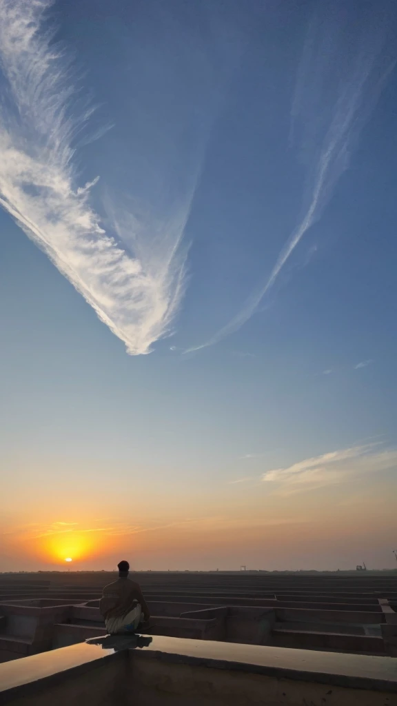 Sky picture, rajasthan Sunset, India, instagram story material, aesthetic