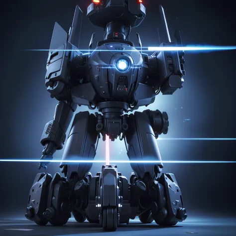 (masterpiece, best quality, ultra-detailed), Liberty Guardian-X1 mecha, 9 meters tall, 28 tons, hybrid propulsion system (electric and plasma-based), high-strength titanium alloys and nanocomposite armor, break robust and imposing form, with elegant, aerod...