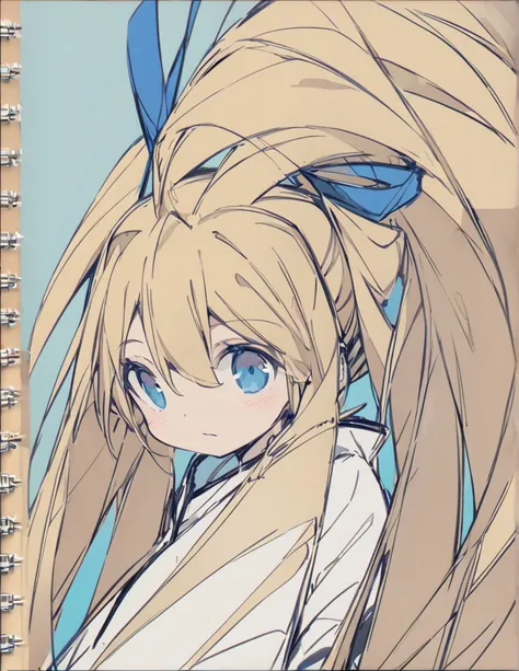 Hatsune miku (Sketches), (Open Close), (Small body), (blue:1.5） (long Hai), (blue eyes)輝く　戦う
