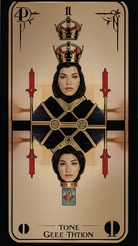 One-Sided Queen Tarot Card