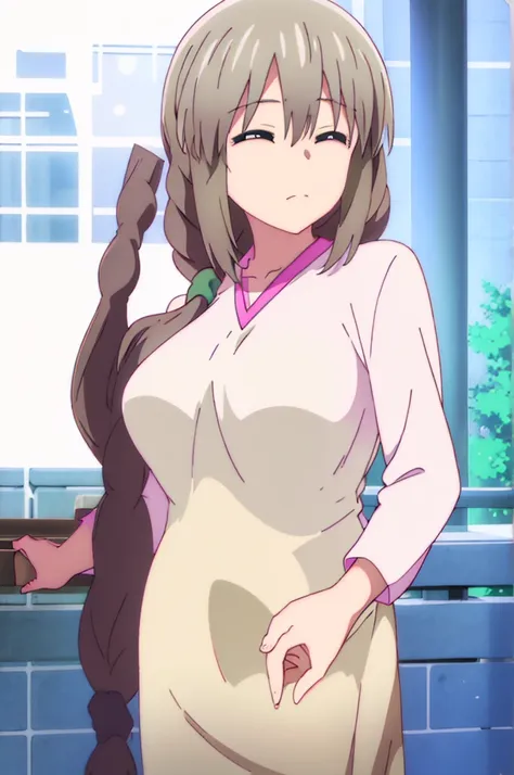 tsukia uzaki, solo, busty, tight clothes, realistic, best quality, masterpiece, pregnant belly