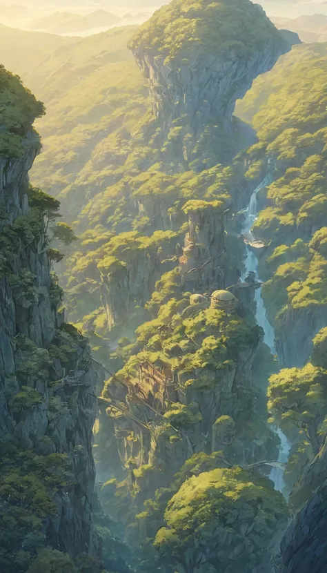 Scenery from Nausicaa of the Valley of the Wind、Ghibli style ,masterpiece, Super detailed, 8k, high quality