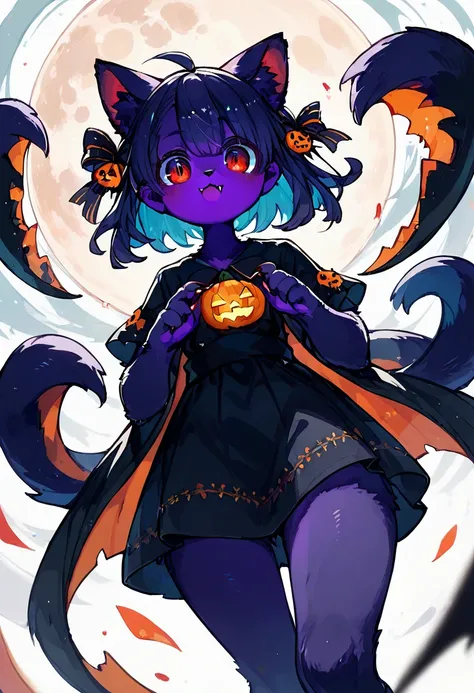 (epic, dynamic angle)top quality, best quality, High-quality illustrations, masterpiece, While creating a Halloween atmosphere, vampire with furry elements, (kemono, super cute girl, solo focus)(furry anthro)(highly detailed beautiful face and eyes)absurdr...