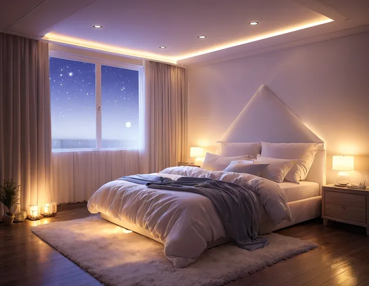 second dimension，bedroom，warmth，warmth，night，feeling，soft，comfort