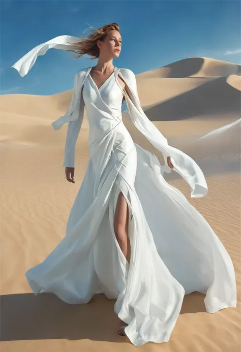 a stunning photorealistic masterpiece in ultra high definition (uhd) depicting a striking european woman in white futuristic arm...