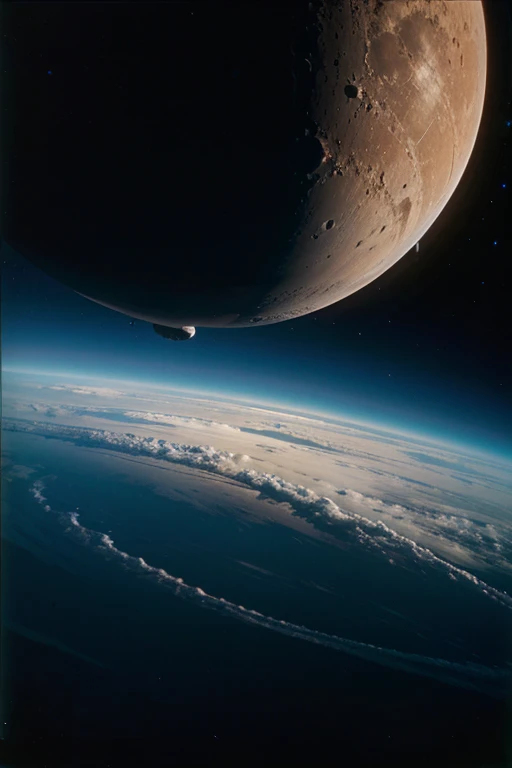 a massive planet from orbit, film still