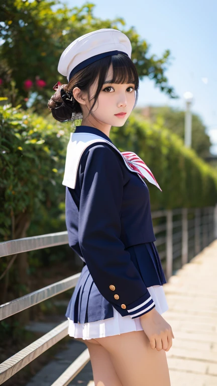 Sailor suit panty shot