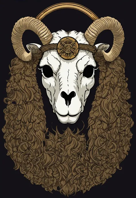 sheep skull logo