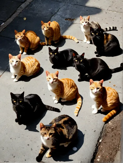 Many stray cats in New York