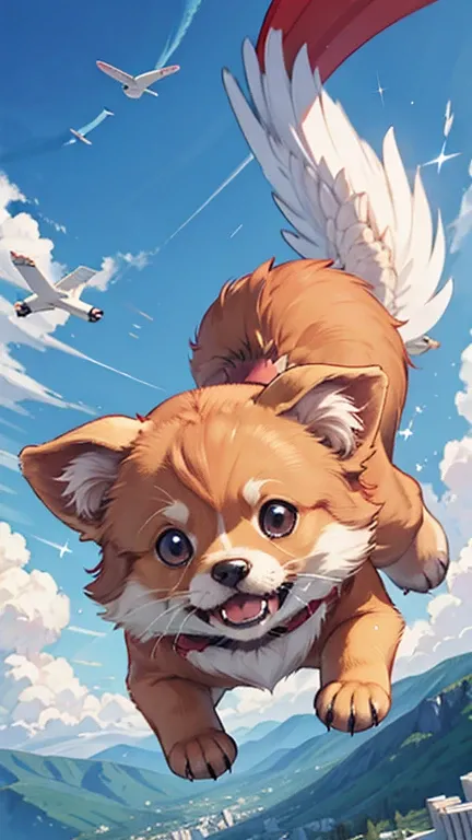 Flying puppy