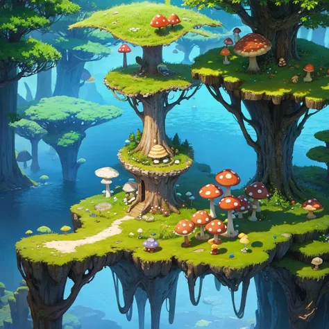 fantasy 
mushroom forest island