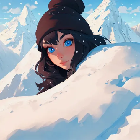 ((master piece)),best quality, illustration, dark, 1girl, In the wilderness,High mountain,Snow-capped mountains in the distance, castle, beautiful detailed eyes,  beautiful detailed hair,